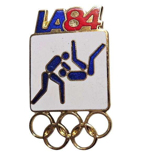 1984 Las Angeles Judo Olympic Game Pin - Picture 1 of 2
